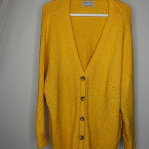 Urban Outfitters Oversized Thick Yellow Cardigan